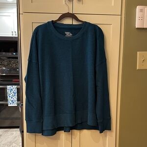 Time and Tru Deep Teal Crew Neck Sweater